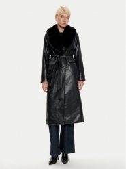 MICHAEL Michael Kors Płaszcz z imitacji skóry 77B1402M52 Czarny Regular Fit. Czarne płaszcze MICHAEL Michael Kors, l, bez wzorów, ze skóry, bez kaptura. Za 1,359.00 zł.