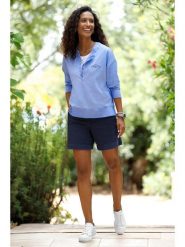 Heine Bluza w kolorze niebieskim rozmiar: 40. Niebieskie bluzy Heine, bez wzorów, z bawełny, bez kaptura. Za 64.95 zł.