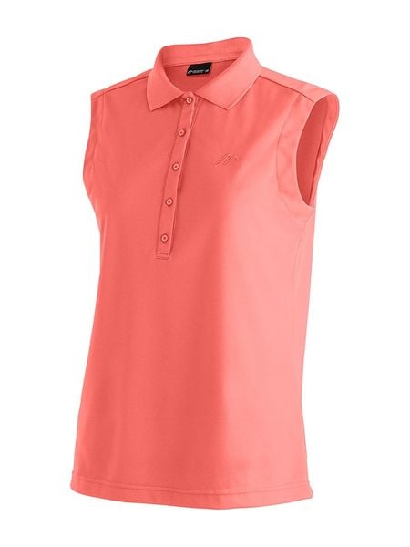 Maier Sports Koszulka funkcyjna polo "Ulrike" w kolorze czerwonym rozmiar: 46. Czerwone koszulki polo Maier Sports, bez wzorów, z materiału, bez kołnierzyka, bez ramiączek. Za 83.22 zł.