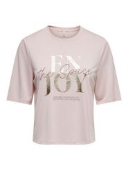 ONLY Koszulka w kolorze jasnoróżowym rozmiar: XL. Różowe bluzki Only, xl, bez wzorów, bez kołnierzyka, bez ramiączek. Za 69.91 zł.