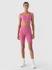 4F Legginsy krótkie treningowe damskie - fioletowe S. Czerwone legginsy 4f, s, bez wzorów, z dzianiny, z podwyższonym stanem, krótkie. W wyprzedaży za 59.99 zł.