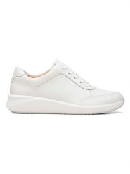 Clarks Skórzane sneakersy "Un Rio Mix" w kolorze białym rozmiar: 38. Białe trampki Clarks, bez wzorów, bez zapięcia. Za 234.38 zł.