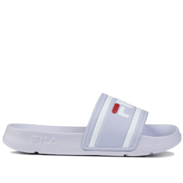 Klapki damskie na basen Fila MORRO BAY. Białe klapki Fila, bez wzorów, z gumy, bez obcasa. Za 88.00 zł.