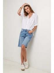 Lin Passion Lniana koszula w kolorze białym rozmiar: 34/36. Białe koszule Lin Passion, bez wzorów, z koronki, klasyczne, bez kołnierzyka, bez ramiączek. Za 143.99 zł.