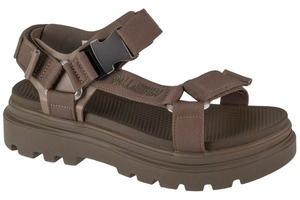 Sandały damskie, Pallacruise Strap. Zielone sandały Palladium, bez wzorów, z materiału, sportowe, bez obcasa, bez zapięcia. Za 369.99 zł.