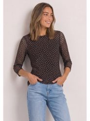 Street One Koszulka w kolorze czarnym rozmiar: 40. Czarne bluzki Street One, bez wzorów, street, bez kołnierzyka, bez ramiączek. Za 149.95 zł.