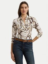 LAUREN RALPH LAUREN Koszula 200963878001 Biały Slim Fit. Białe koszule Lauren Ralph Lauren, l, bez wzorów, z syntetyku, bez kołnierzyka, bez ramiączek. Za 399.99 zł.