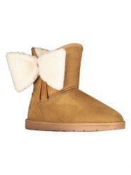 Geographical Norway Botki zimowe "Opap" w kolorze jasnobrązowym rozmiar: 40. Brązowe botki Geographical Norway, na zimę, bez wzorów, z futra, bez obcasa, bez zapięcia. Za 130.99 zł.