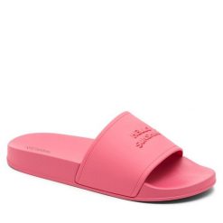 Klapki DeeZee. Czerwone klapki DeeZee, bez wzorów, bez obcasa. Za 59.99 zł.
