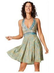 Aller Simplement Sukienka w kolorze turkusowo-żółtym rozmiar: 34-40. Niebieskie sukienki Aller Simplement, bez wzorów, klasyczne, bez kołnierzyka, bez ramiączek, mini. Za 56.99 zł.