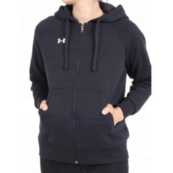 Bluza na co dzień Damska Under Armor Bawełniana Sportowa Zamek. Czarne bluzy Under Armour, bez wzorów, z bawełny, bez kaptura. Za 189.00 zł.