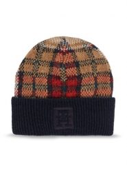 Tommy Hilfiger Czapka Tommy Check Beanie AW0AW15315 Granatowy. Niebieskie czapki TOMMY HILFIGER, bez wzorów, z syntetyku. Za 329.99 zł.