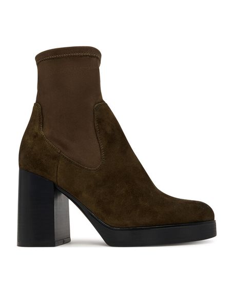 Aldo Botki Seraphica 14116582 Brązowy. Brązowe botki Aldo, bez wzorów, ze skóry, bez obcasa, na słupku, bez zapięcia. Za 529.99 zł.