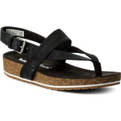 Sandały TIMBERLAND - Malibu Waves Thong A1PGG Black. Czarne klapki Timberland, bez wzorów, z materiału, bez obcasa, bez zapięcia. W wyprzedaży za 239.00 zł.