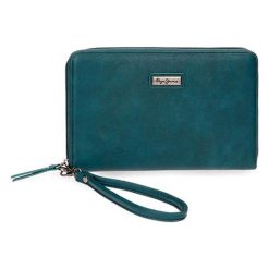 Portfel w kolorze morskim - (S)23 x (W)15 x (G)2,5 cm. Niebieskie portfele Pepe Jeans Accessories, bez wzorów, z materiału. W wyprzedaży za 94.95 zł.