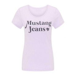 T-shirt Damski Alexia. Fioletowe t-shirty Mustang, bez wzorów, bez kołnierzyka, bez ramiączek. Za 119.99 zł.