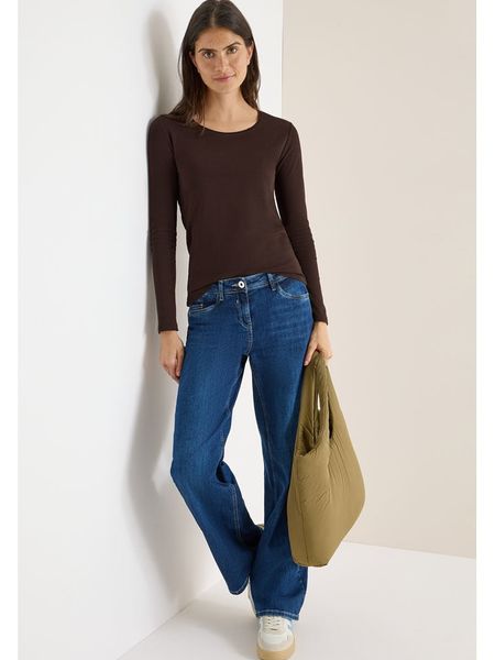 Cecil Koszulka w kolorze brązowym rozmiar: S. Brązowe bluzki Cecil, s, bez wzorów, z bawełny, bez kołnierzyka, bez ramiączek. Za 56.79 zł.