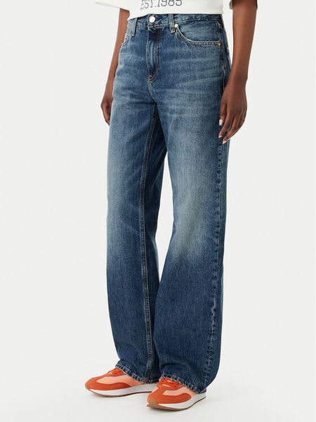 Tommy Hilfiger Jeansy WW0WW50963 Niebieski Straight Fit. Niebieskie jeansy TOMMY HILFIGER, bez wzorów. Za 585.99 zł.