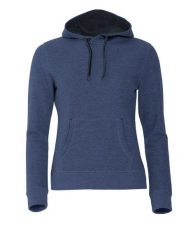 Clique Classic Hoody Women bluza z kapturem blue melange. Niebieskie bluzy CLIQUE, s, bez wzorów, z meshu, z kapturem. Za 309.10 zł.