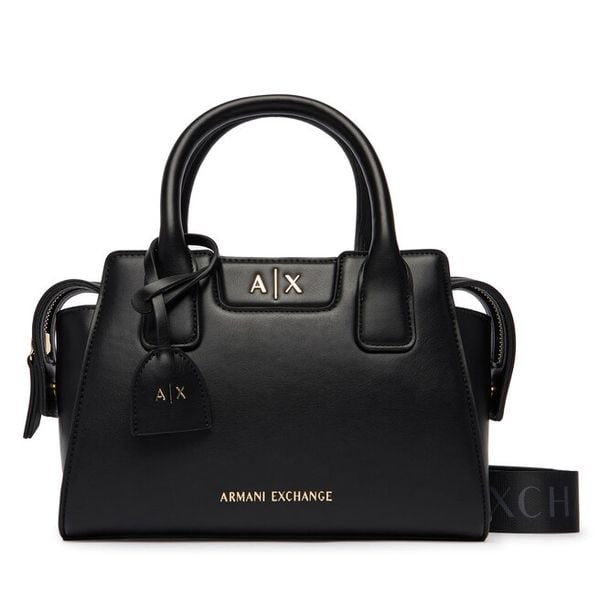 Torebka Armani Exchange. Czarne torebki klasyczne Armani Exchange, bez wzorów, bez dodatków. Za 454.99 zł.