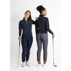 Spodnie golfowe damskie Torrey – Wysoki stan, lekkie, szybkoschnące. Niebieskie spodnie materiałowe FLAIRWAY GOLF, na co dzień, bez wzorów, z podwyższonym stanem. Za 509.00 zł.