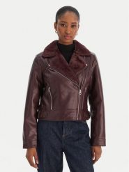 Vero Moda Kurtka z imitacji skóry Hailey 10250405 Fioletowy Regular Fit. Fioletowe kurtki Vero Moda, m, bez wzorów, ze skóry, bez kaptura. Za 329.99 zł.