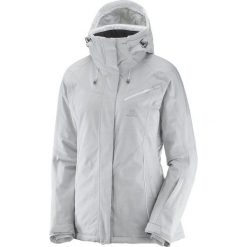 Salomon Fantasy Jkt W Light Grey Heather S. Brązowe kurtki sportowe Salomon, na zimę, s, bez wzorów, bez kaptura, narciarskie. W wyprzedaży za 825.00 zł.
