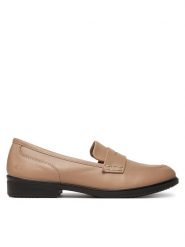 ECCO Lordsy Dress Classic 15 20980301084 Beżowy. Brązowe lordsy ecco, bez wzorów, ze skóry, bez obcasa, bez zapięcia. Za 379.99 zł.