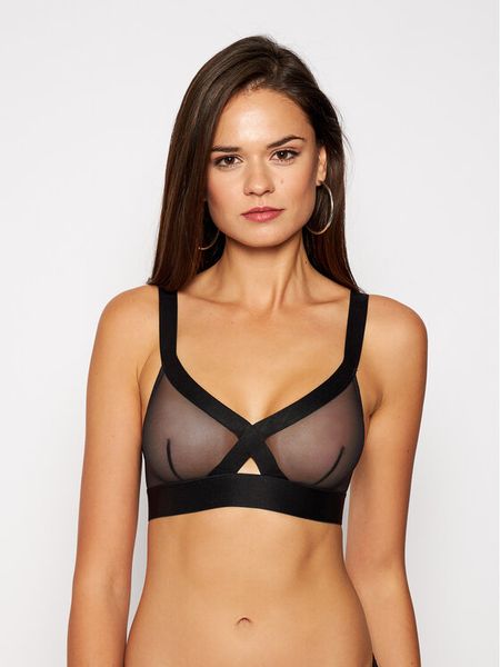 DKNY Biustonosz bezfiszbinowy DK4084 Czarny. Czarne biustonosze DKNY, bez wzorów, z syntetyku. Za 139.99 zł.