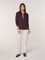 Rodier Wełniany sweter w kolorze brązowym rozmiar: M. Brązowe swetry Rodier, m, bez wzorów, z wełny, bez ramiączek. Za 295.99 zł.