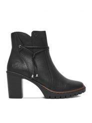 Rieker Botki CEO-Y2567-00 Czarny. Czarne botki Rieker, bez wzorów, ze skóry, bez obcasa, na słupku, bez zapięcia. Za 389.99 zł.