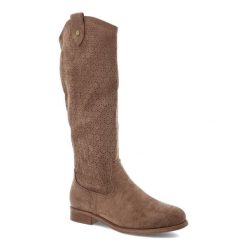 Brązowe Kozaki S.Barski Ażurowe Obuwie Damskie. Brązowe kozaki S.BARSKI, na zimę, z zamszu, bez obcasa, na obcasie, bez zapięcia. Za 178.99 zł.