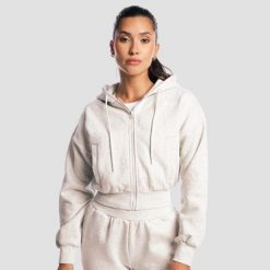 Bluza damska fitness z kapturem Base Cloud. Bluzy GYMBEAM, l, bez wzorów, z bawełny, z kapturem. Za 140.90 zł.