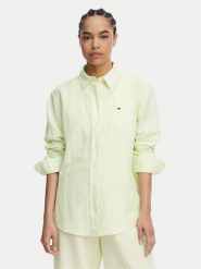 Tommy Jeans Koszula DW0DW22209 Zielony jasny Relaxed Fit. Zielone koszule Tommy Jeans, m, bez wzorów, z jeansu, bez kołnierzyka, bez ramiączek. Za 409.99 zł.