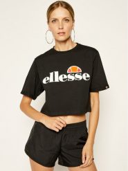 Ellesse T-Shirt Alberta Crop SGS04484 Czarny Regular Fit. Czarne t-shirty Ellesse, bez wzorów, z bawełny, bez kołnierzyka, bez ramiączek. Za 59.99 zł.