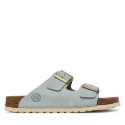 Klapki Dr. Brinkmann. Niebieskie klapki Dr. Brinkmann, bez wzorów, bez obcasa. Za 309.99 zł.