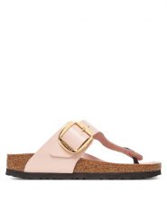 Birkenstock Japonki Gizeh Buckle He 1029484 Różowy. Czerwone klapki Birkenstock, bez wzorów, ze skóry, bez obcasa. Za 579.99 zł.