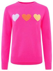 Zwillingsherz Kaszmirowy sweter "Hearts" w kolorze różowym rozmiar: L. Różowe swetry Zwillingsherz, l, bez wzorów, z kaszmiru, bez ramiączek. Za 259.74 zł.