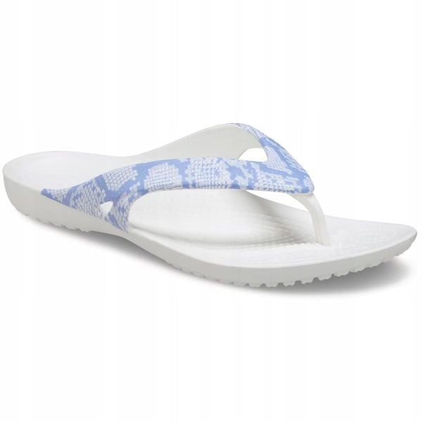 Japonki Dla Dorosłych Crocs Kadee II Flip. Białe klapki Crocs, bez wzorów, z materiału, bez obcasa. Za 71.99 zł.
