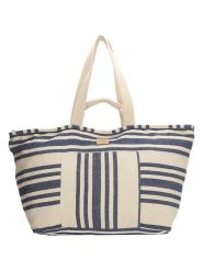 ZEBRA Torba plażowa w kolorze kremowo-granatowym - 55 x 38 x 15 cm rozmiar: onesize. Brązowe torby na ramię ZEBRA, bez wzorów, z bawełny, na ramię, bez dodatków. Za 150.72 zł.