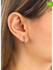 Miu Silver Srebrne kolczyki (2 szt.) z cyrkoniami rozmiar: onesize. Szare kolczyki Miu Silver, z cyrkonią, srebrne. Za 86.99 zł.