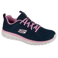 Buty do chodzenia damskie Skechers Graceful Get Connected. Niebieskie obuwie sportowe Skechers, z materiału, bez zapięcia, trekkingowe, Skechers Sport. Za 199.99 zł.