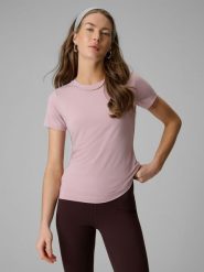 4F T-shirt slim gładki damski - różowy XS. Czerwone t-shirty 4f, xs, bez wzorów, z dzianiny, bez kołnierzyka, bez ramiączek. Za 79.99 zł.