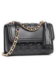 Tory Burch Torebka Flaming Small Convertible Shoulder Bag 75576 Czarny. Czarne listonoszki Tory Burch, bez wzorów, ze skóry, bez dodatków. Za 1,819.00 zł.