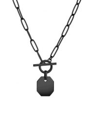 Liebeskind Naszyjnik z zawieszką - dł. 45 cm rozmiar: onesize. Czarne naszyjniki Liebeskind, ze stali. Za 202.45 zł.