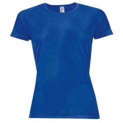 Koszulka Damska Sportowa Raglanowa. Niebieskie koszulki sportowe SOL'S, bez wzorów, bez ramiączek, trekkingowe. Za 45.99 zł.