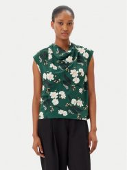 French Connection Bluzka 72YBJ 30 Zielony Regular Fit. Zielone bluzki French Connection, xs, bez wzorów, z syntetyku, bez kołnierzyka, bez ramiączek. Za 259.99 zł.