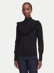Luisa Spagnoli Sweter Maratea 100501 Czarny Regular Fit. Czarne swetry LUISA SPAGNOLI, s, bez wzorów, z wełny, bez ramiączek. Za 1,449.00 zł.
