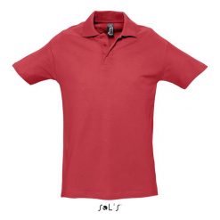 Polo Sol's Spring Ii. Czerwone koszulki polo SOL'S, s, bez wzorów, z bawełny, bez kołnierzyka, bez ramiączek. Za 132.50 zł.