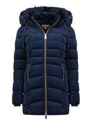 Maison Montaigne Parka "Bilomai" w kolorze granatowym rozmiar: M. Niebieskie parki Maison Montaigne, m, ze skóry, bez kaptura. Za 238.29 zł.